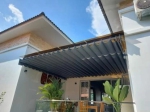 Thi công mái che bạt xếp lượn sóng tại miền Nam - Đẹp, bền, linh hoạt