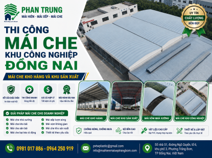Thi Công Mái Che Khu Công Nghiệp Đồng Nai | Mái Che Kho Hàng Và Khu Sản Xuất